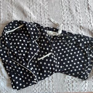 Black and White Polka Dot Pajama Set